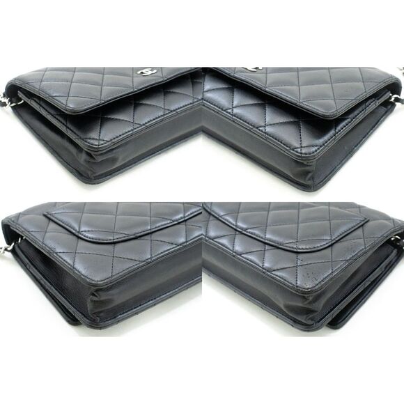 Chanel Wallet On Chain Black Leather Shoulder Bag (Pre-Owned) - Picture 5 of 12